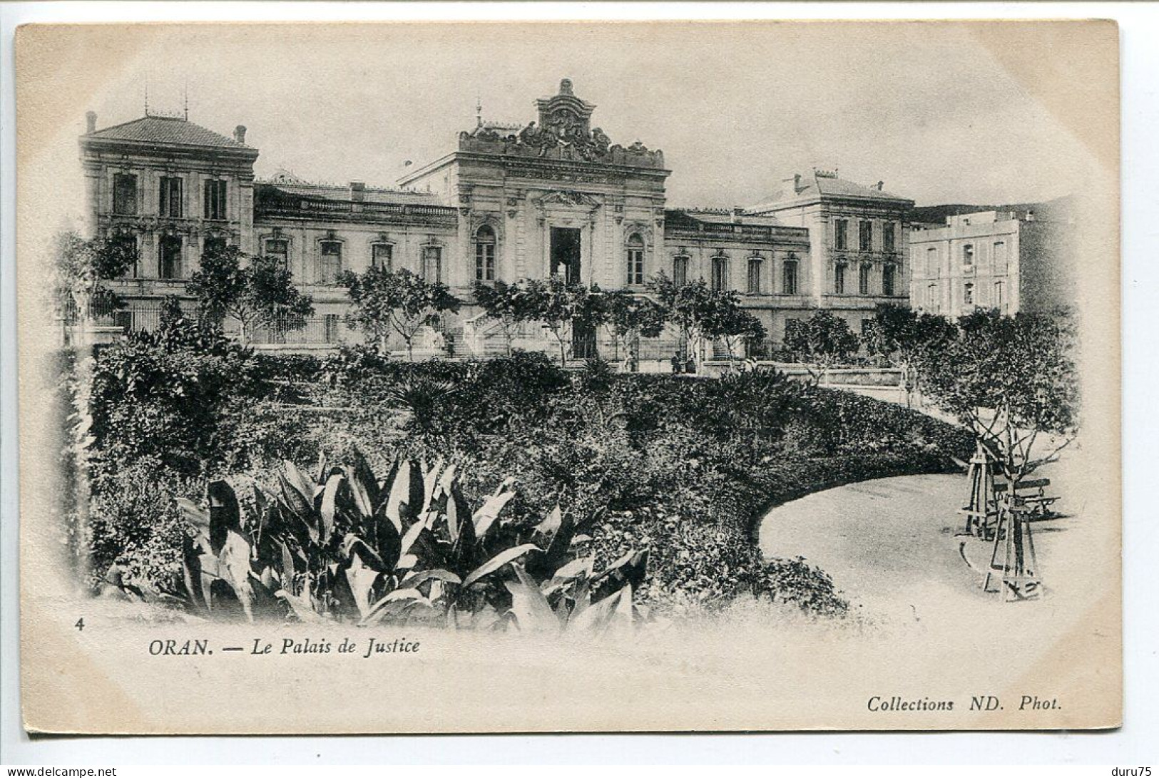 ALGÉRIE Pionnière Dos Simple * ORAN Le Palais De Justice * Collection ND Photo - Oran