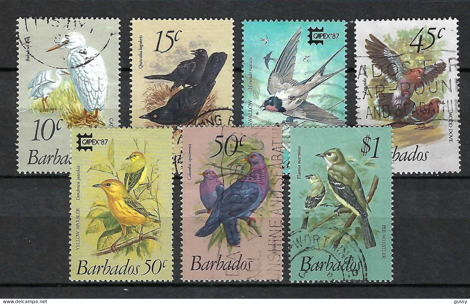 BARBADOS Ca.1987: "OISEAUX" Obl. - Barbades (1966-...)