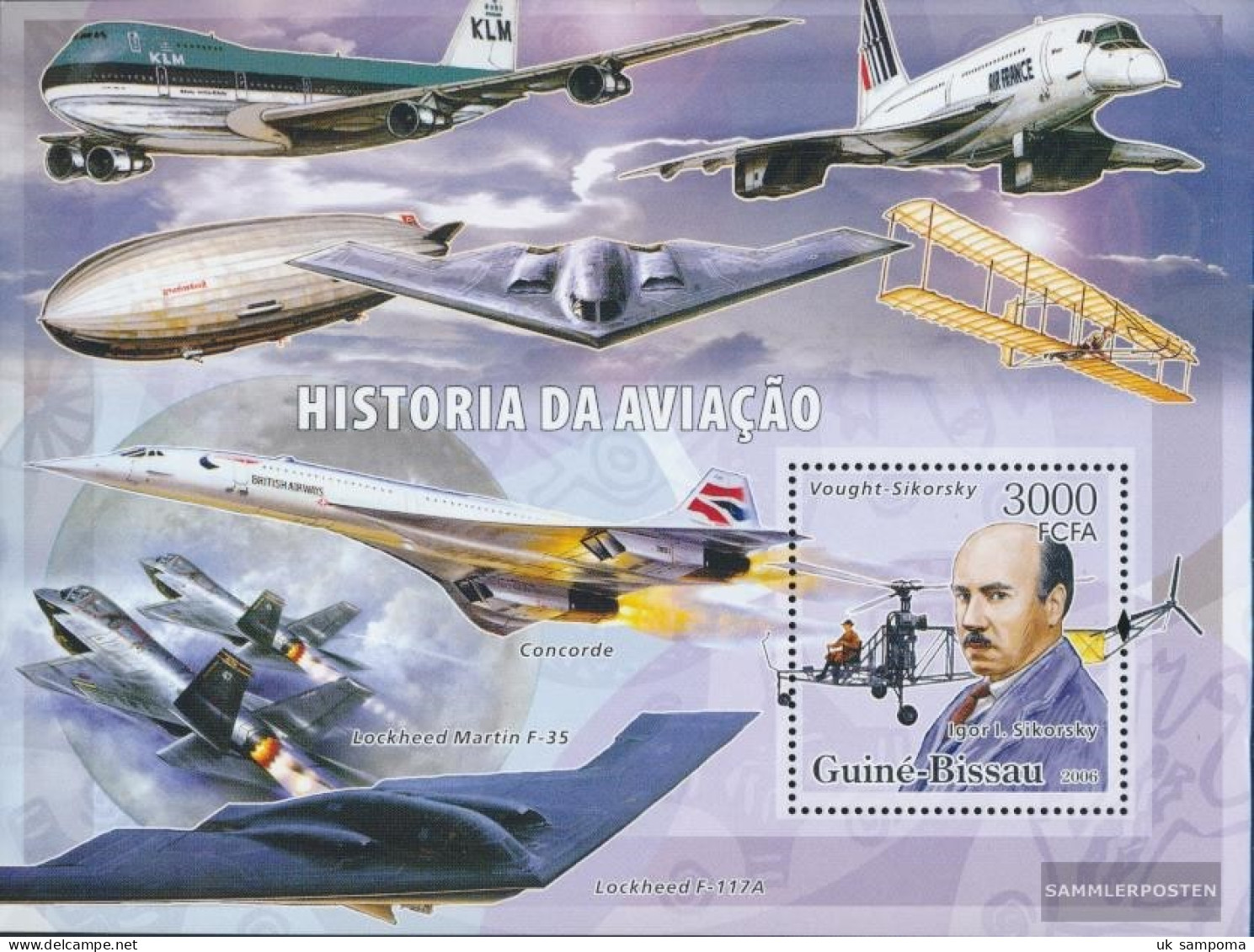Guinea-Bissau Miniature Sheet 555 (complete. Issue) Unmounted Mint / Never Hinged 2006 History The Aviation - Guinea-Bissau