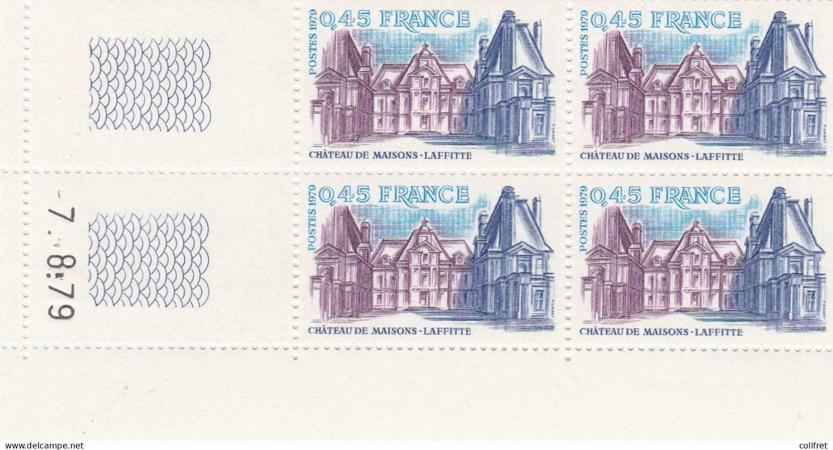 Coins Datés 7 . 8 . 79  -  Château De Maisons-Lafitte - 1970-1979
