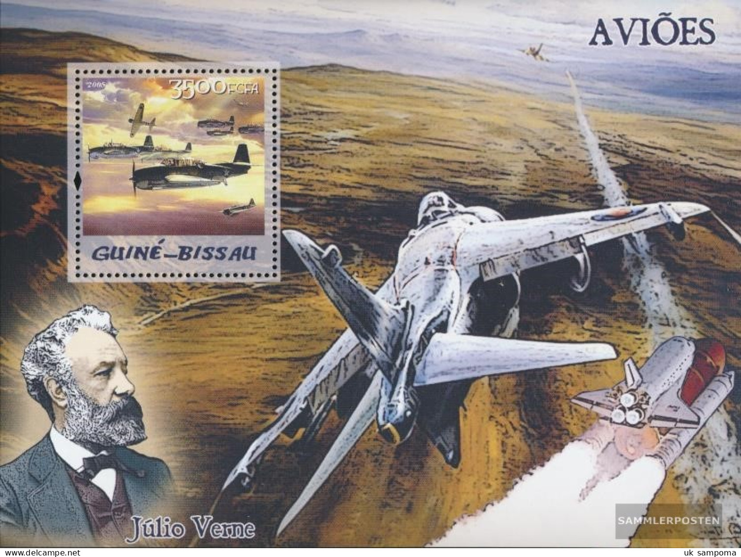 Guinea-Bissau Miniature Sheet 516 (complete. Issue) Unmounted Mint / Never Hinged 2005 Aircraft & Jules Verne - Guinée-Bissau