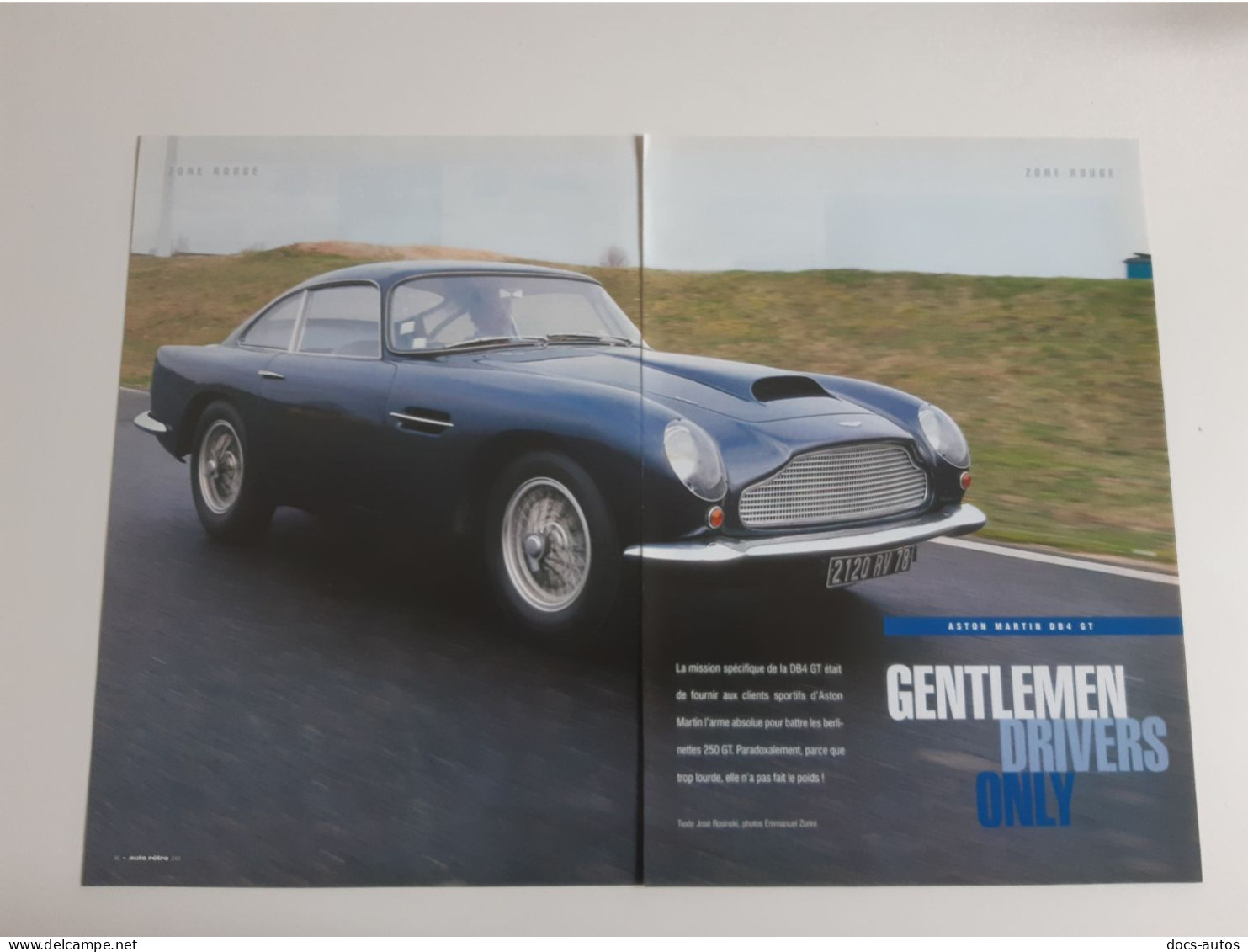 Coupure De Presse Automobile Aston Martin DB4 GT - KFZ