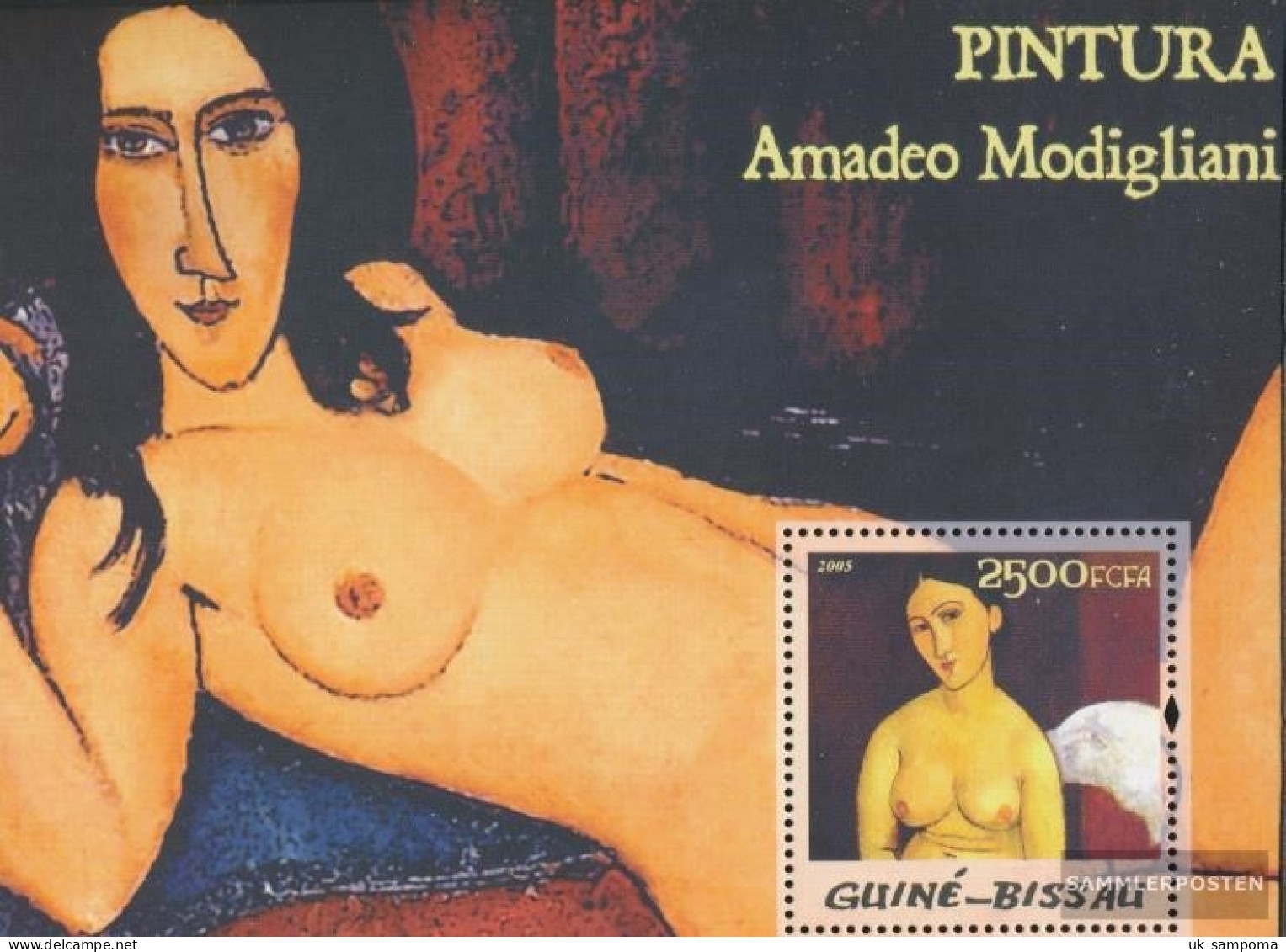 Guinea-Bissau Miniature Sheet 508 (complete. Issue) Unmounted Mint / Never Hinged 2005 Paintings Of Modigliani - Guinea-Bissau