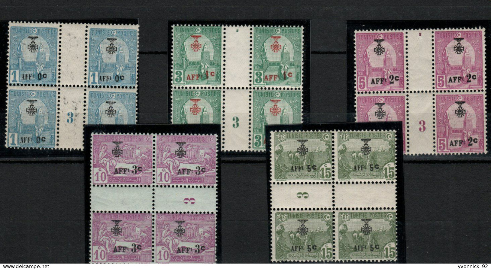 Tunisie - 5 Blocs Avec Millésimes 1923   N ° 97 +81/84 Neufs - Unused Stamps