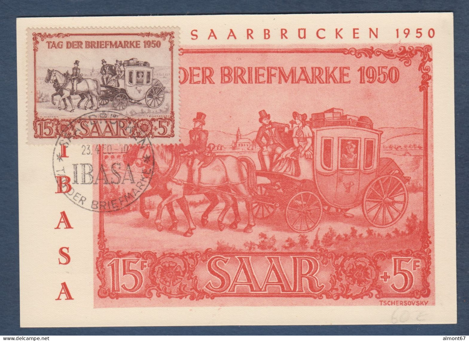 SARRE - Carte Maximum    1950 - Maximumkarten (MC)