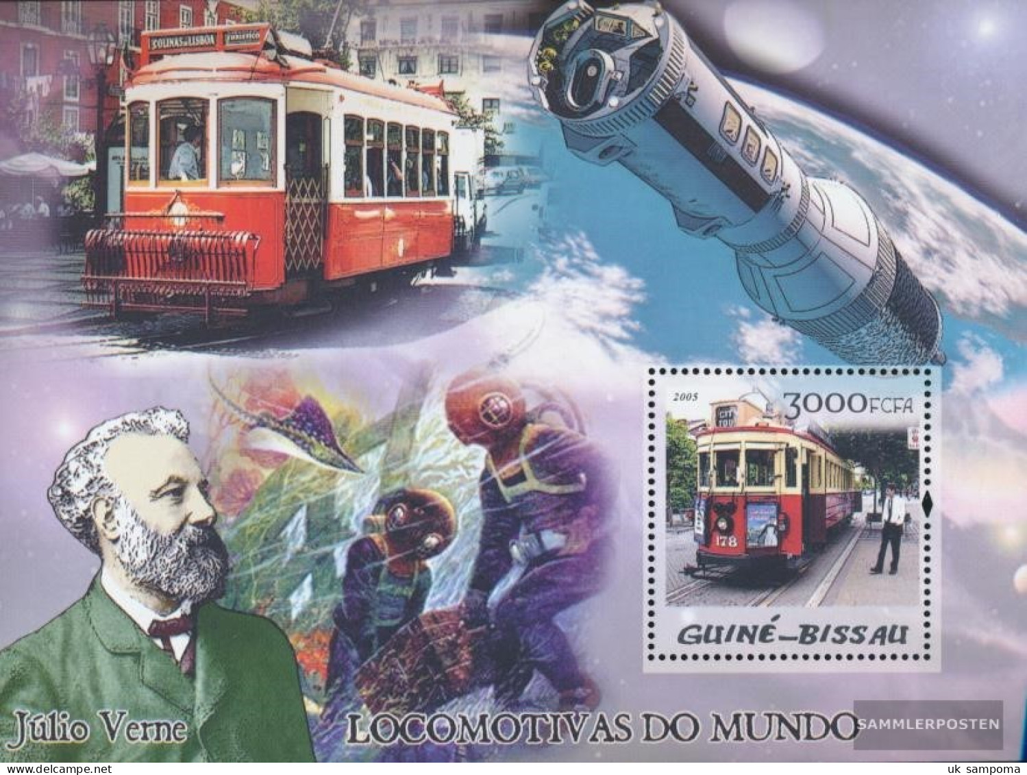 Guinea-Bissau Miniature Sheet 506 (complete. Issue) Unmounted Mint / Never Hinged 2005 Trams & Jules Verne - Guinée-Bissau