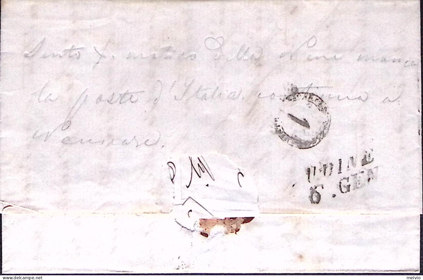 1864-AUSTRIA K.15 Bistro Su Lettera Completa Testo (7.1) Per Udine - Sonstige & Ohne Zuordnung
