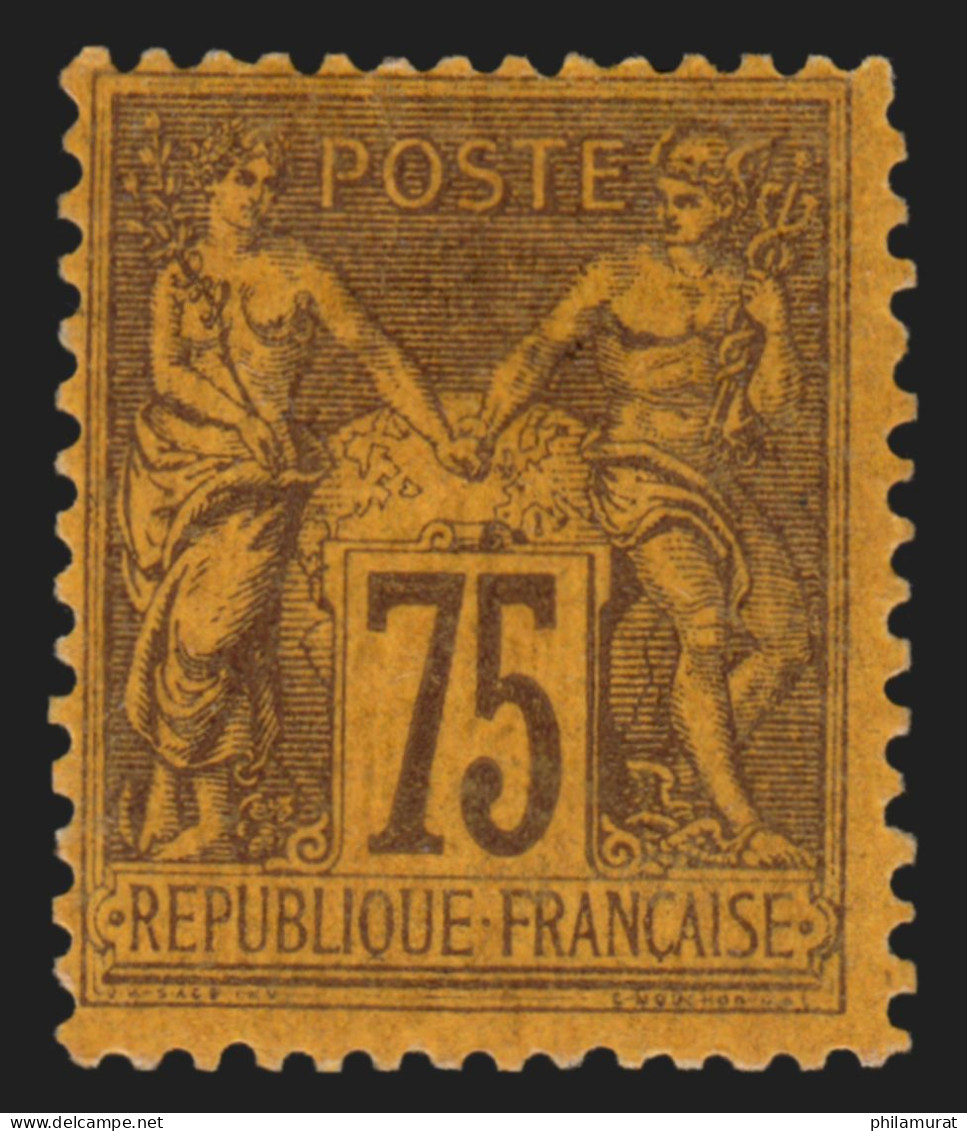 N°99, Sage 75c Violet Sur Orange, Neuf * Avec Trace De Charnière - TB D'ASPECT - 1876-1898 Sage (Tipo II)