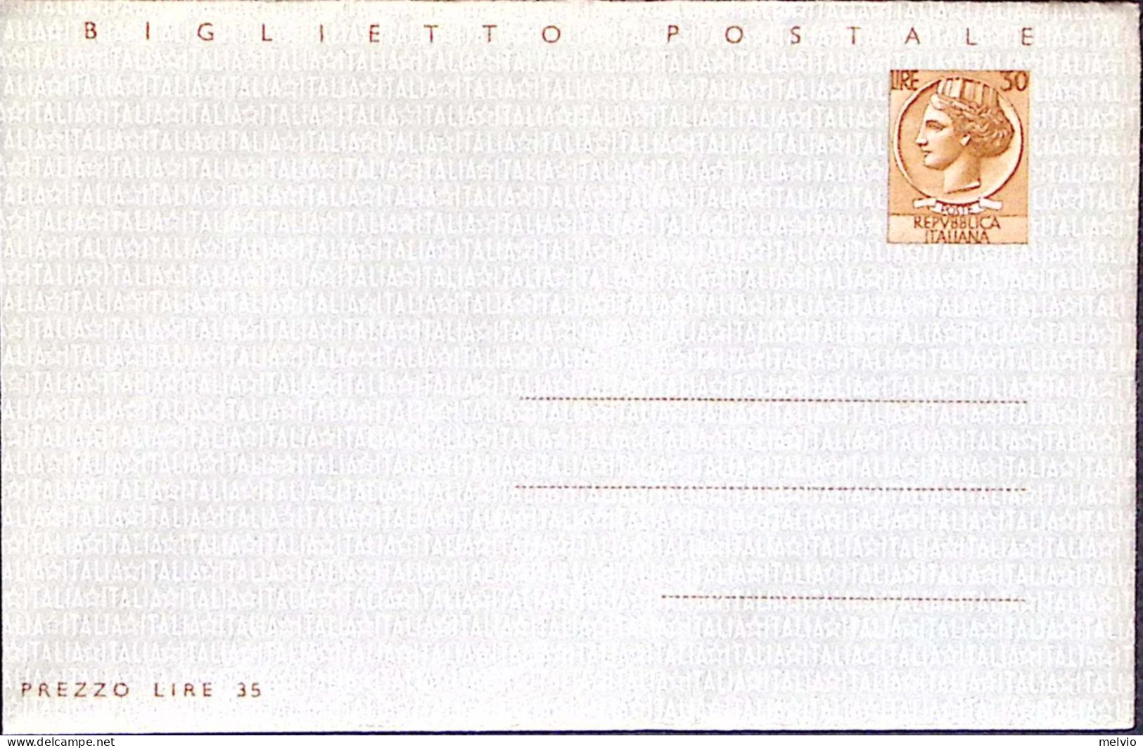 1960-BIGLIETTO POSTALE Siracusana Lire 30 Nuovo - Stamped Stationery