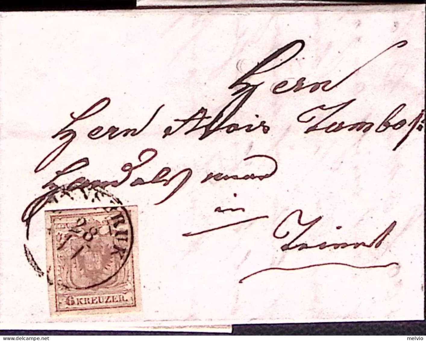 1851 AUSTRIA Kr.6 Su Lettera Completa Di Testo Innsbruck (28.11) - Sonstige & Ohne Zuordnung