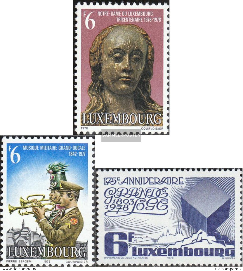 Luxembourg 969,970,975 (complete Issue) Unmounted Mint / Never Hinged 1978 Love Woman, Chapel, Großloge - Unused Stamps