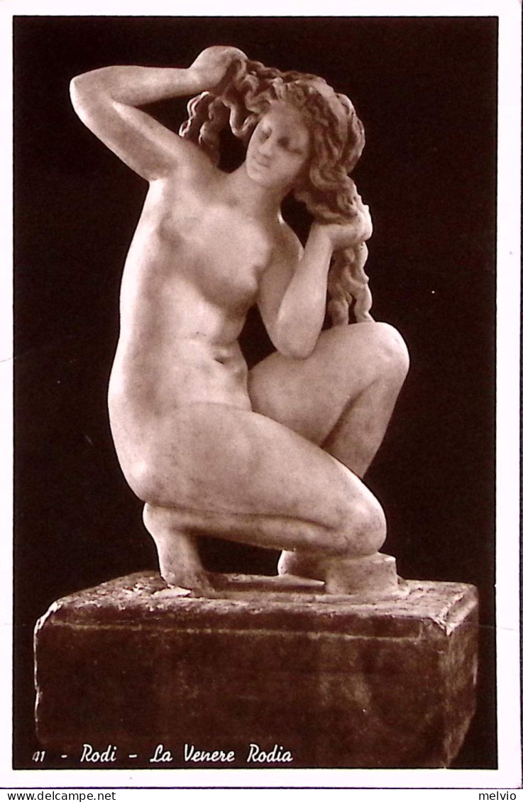 1941-RODI La Venere Rodia, Viaggiata, Affrancata Egeo C.10 E 20 - Egée