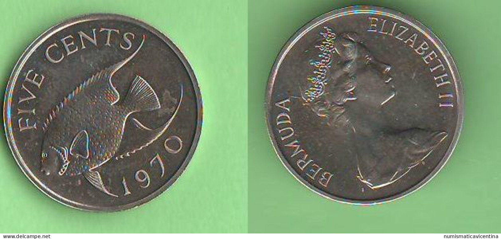 BERMUDA 5 Cents 1970 Nickel Coin - Bermudes