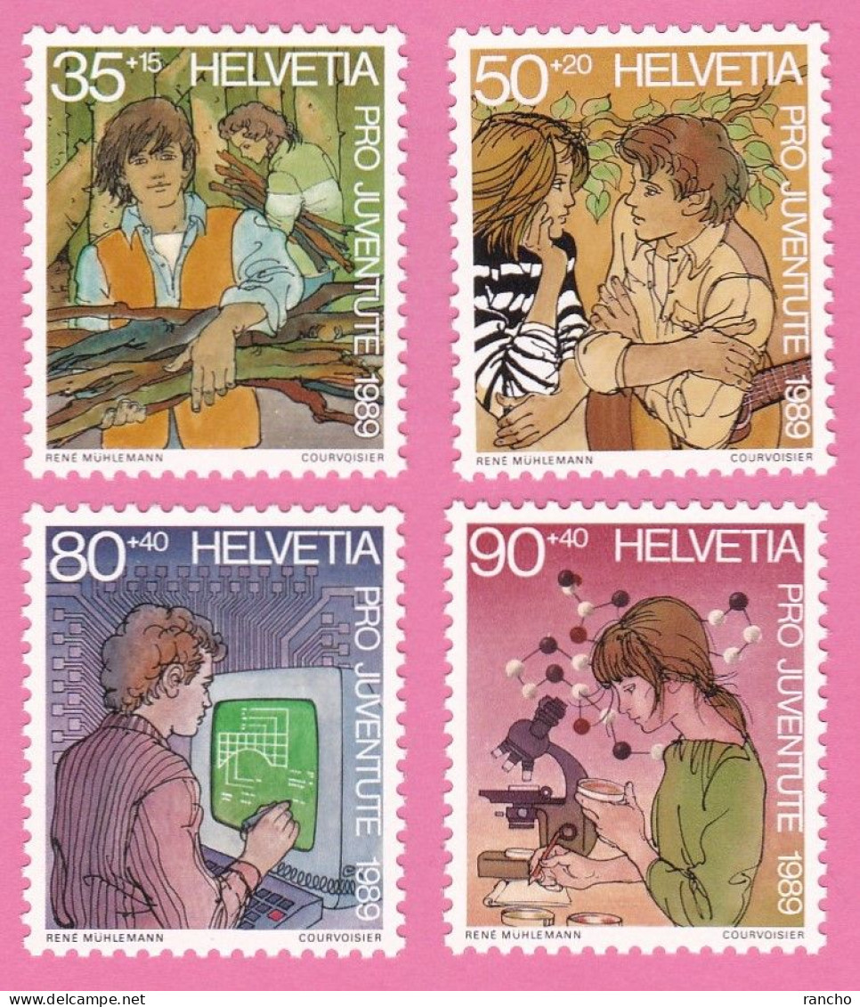 ** PRO/J.1989 DE COLLECTION TIMBRES NEUFS AVEC GOMME C/S.B.K. Nr:J311/14. Y&TELLIER Nr:1333/36. MICHEL Nr:1405/08.** - Nuevos