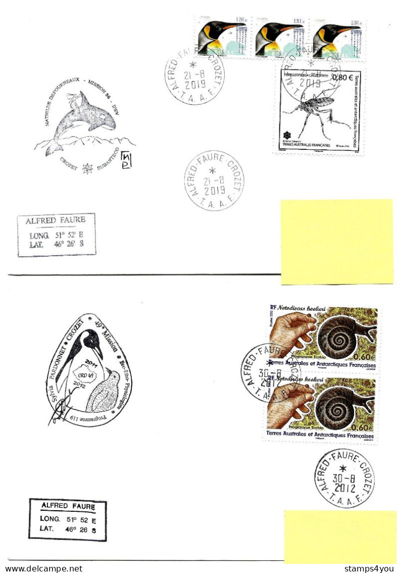 PO - 74 - 4 Enveloppe  Crozet - Cachets Illustrés - Lettres & Documents