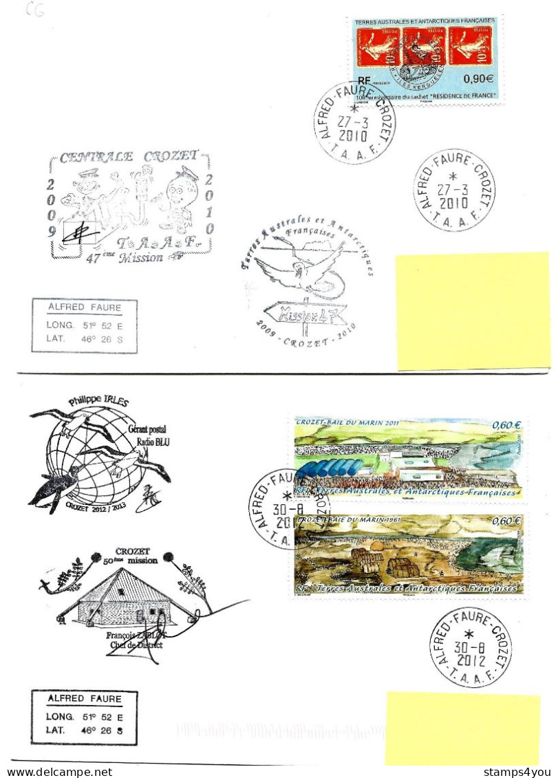 PO - 74 - 4 Enveloppe  Crozet - Cachets Illustrés - Briefe U. Dokumente