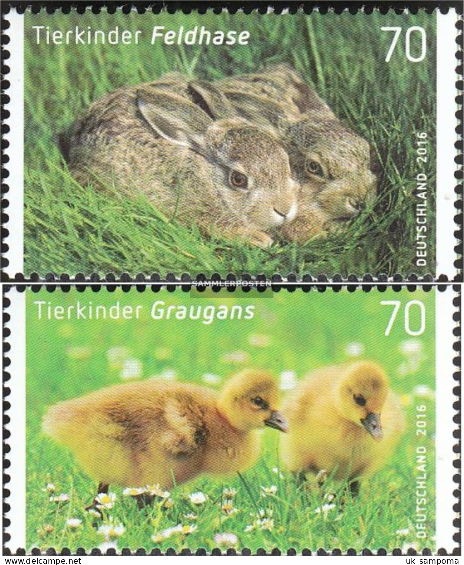 FRD (FR.Germany) 3217-3218 (complete Issue) Unmounted Mint / Never Hinged 2016 Tierbabys - Ongebruikt