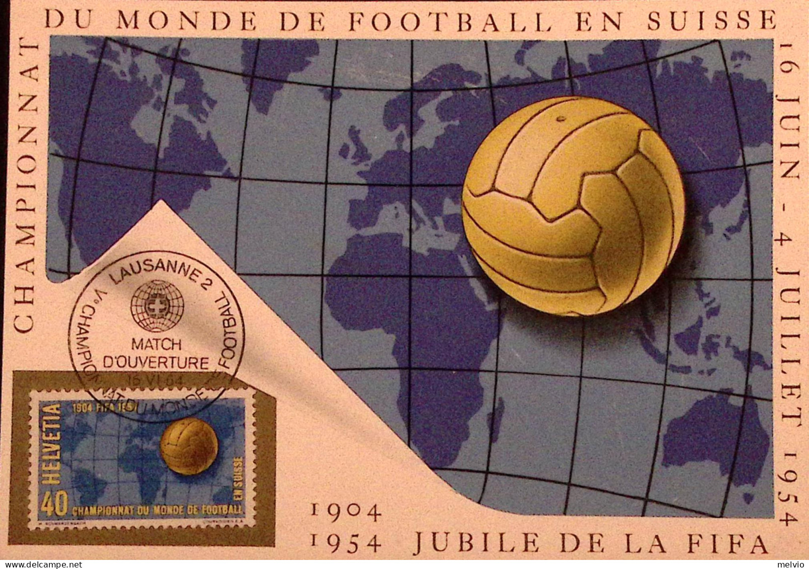 1954-Svizzera1954 SUISSE Coppa Del Mondo Calcio (547), Cart. Uff. E Ann. Spec. P - Sonstige & Ohne Zuordnung