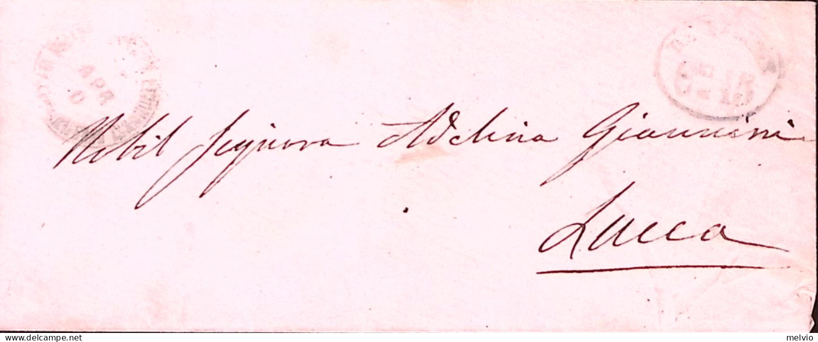 1856-STRADA FERRATA LEOPOLDA (4.04) E Cmi 15 In Ovale Su Bustina - Ohne Zuordnung