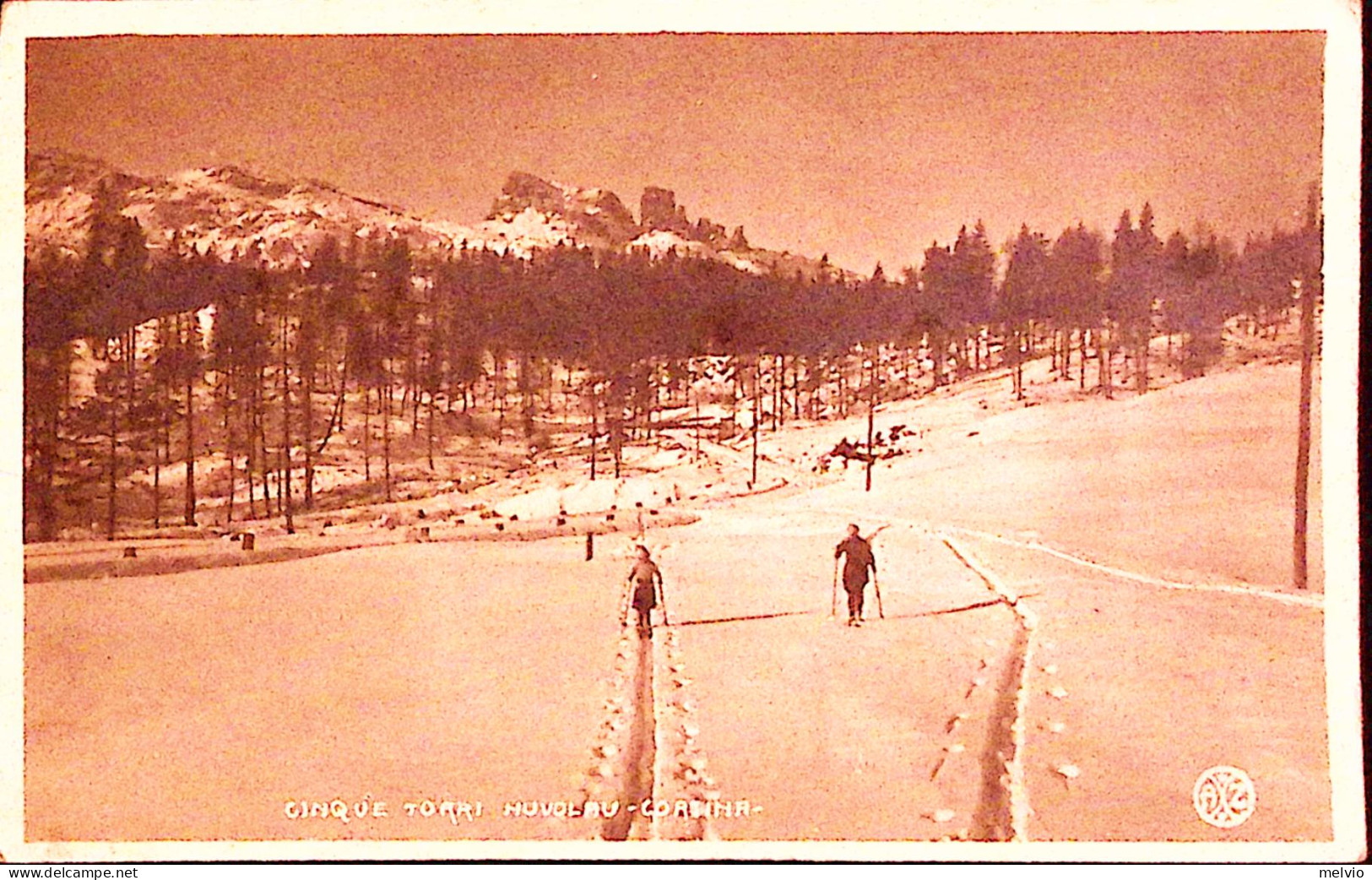 1925-CORTINA Cinque Torri Viaggiata (18.2) Annullo Austriaco Cortina/d - Belluno