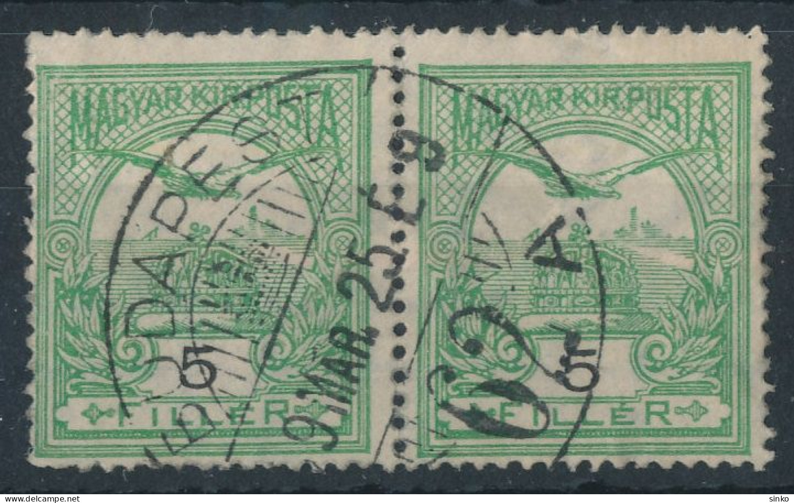 1908. Turul 5f Stamp Pair - Usado