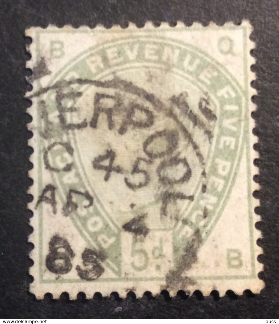 GB80  Victoria 5 P Vert YT 82 Couronne Oblitéré - Used Stamps