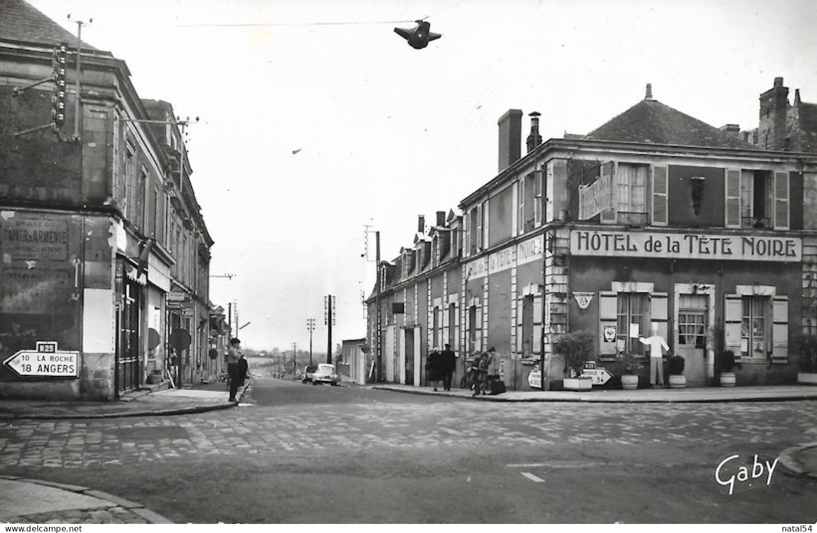 49 - Saint Georges Sur Loire : La Route De Cholet - L'Hôtel De La Tête Noire - CPM Dentelée Au Format 9 X 14 écrite - Saint Georges Sur Loire