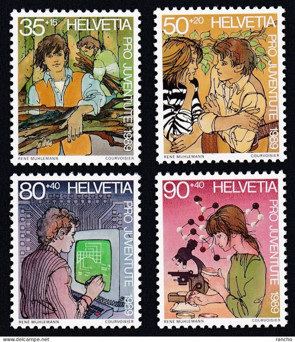 ** PRO/J.1989 DE COLLECTION TIMBRES NEUFS AVEC GOMME C/S.B.K. Nr:J311/14. Y&TELLIER Nr:1333/36. MICHEL Nr:1405/08.** - Neufs