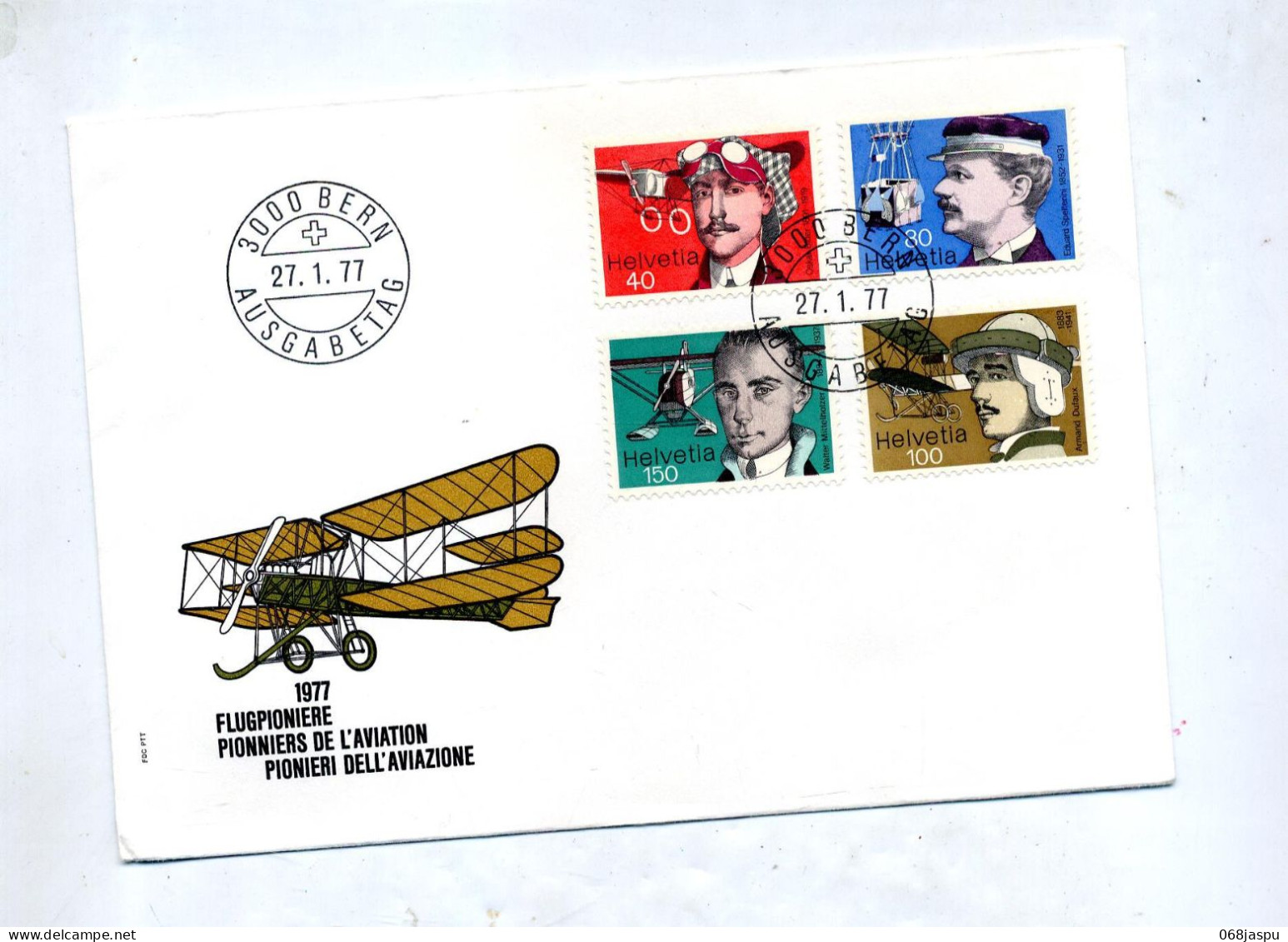 Lettre Fdc 1977 Aviateur - FDC