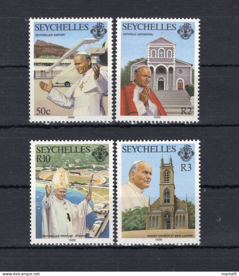 1986 SEYCHELLES SET MNH ** Giovanni Paolo II - Seychellen (1976-...)