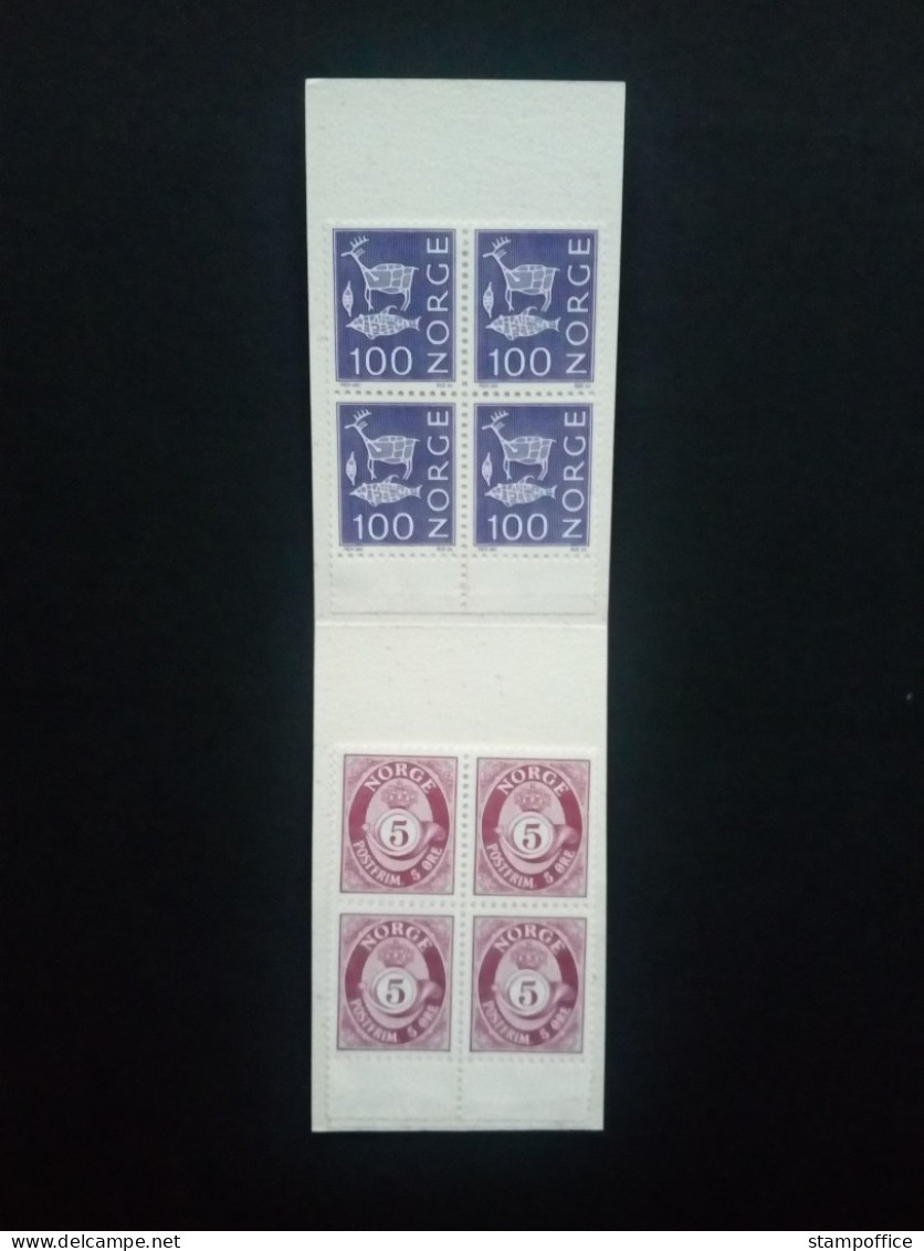 NORWEGEN MH Mit 4 X MI-NR. 478y, 481y, 601 POSTFRISCH(MINT) FREIMARKEN 1970 - Markenheftchen