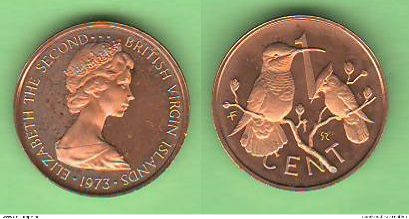 British VIRGIN Islands ONE CENT 1973  UNC Isole Vergini Britanniche Îles Vierges Britanniques - Iles Vièrges Britanniques