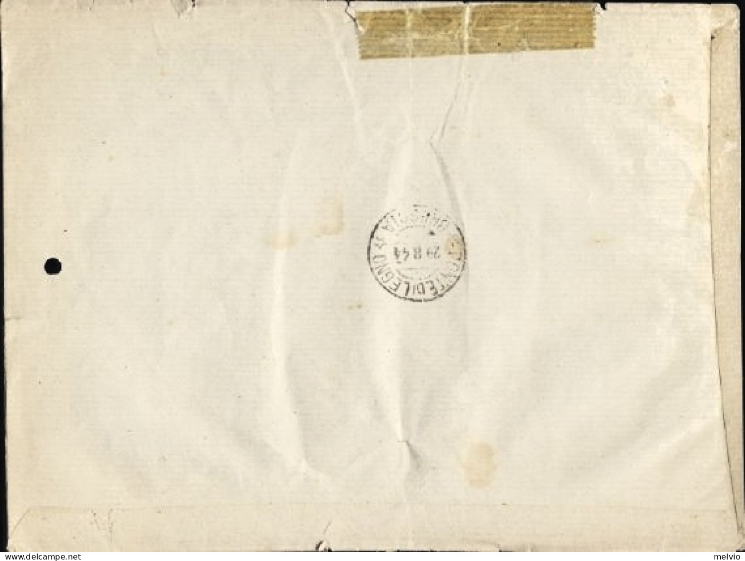 1944-manoscritti Raccomandati Da Virle Tre Ponti BS Affrancata L.1 Imperiale + C - Marcophilie