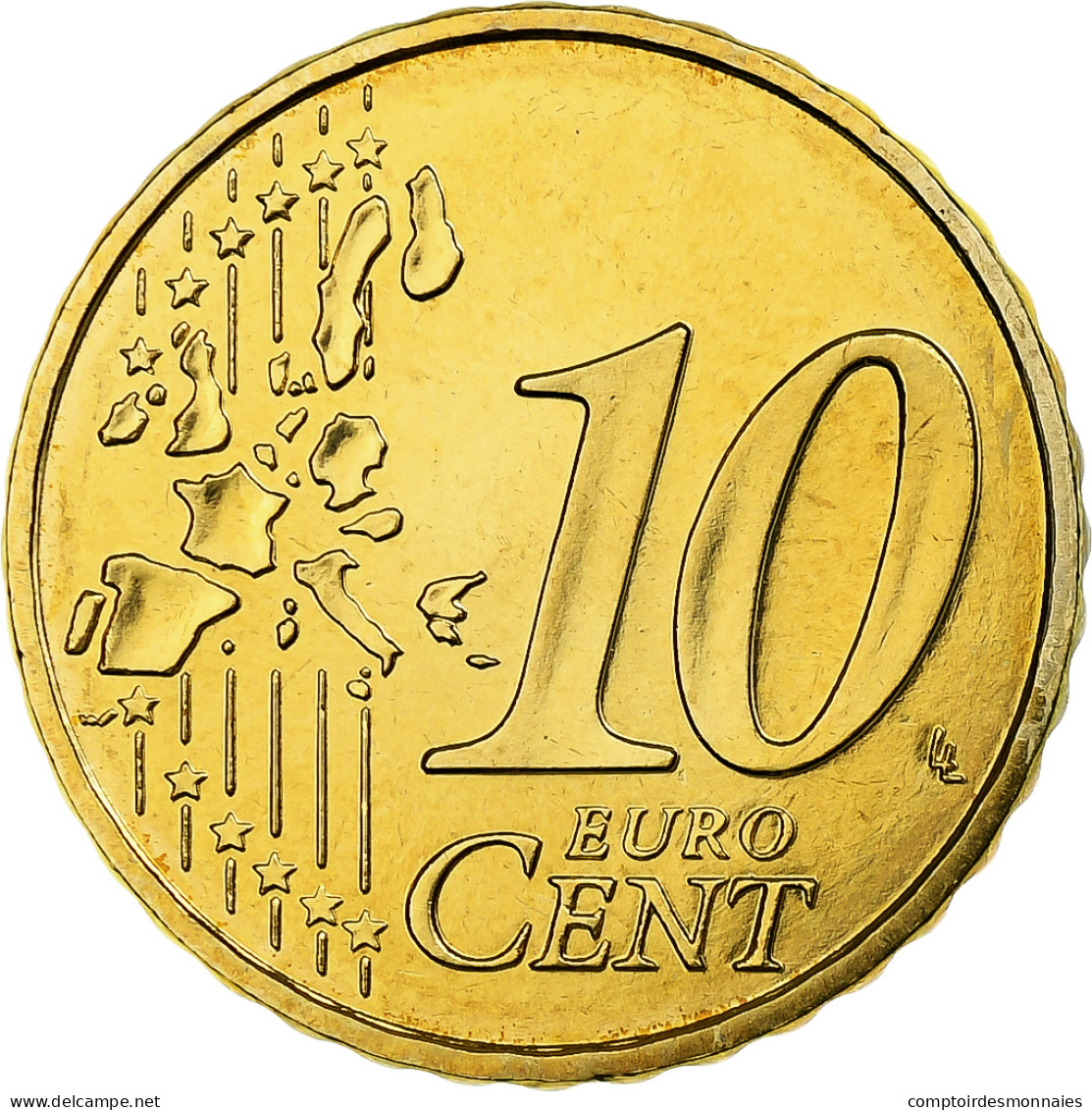 France, 10 Euro Cent, BU, 2002, MDP, Or Nordique, FDC, KM:1285 - France