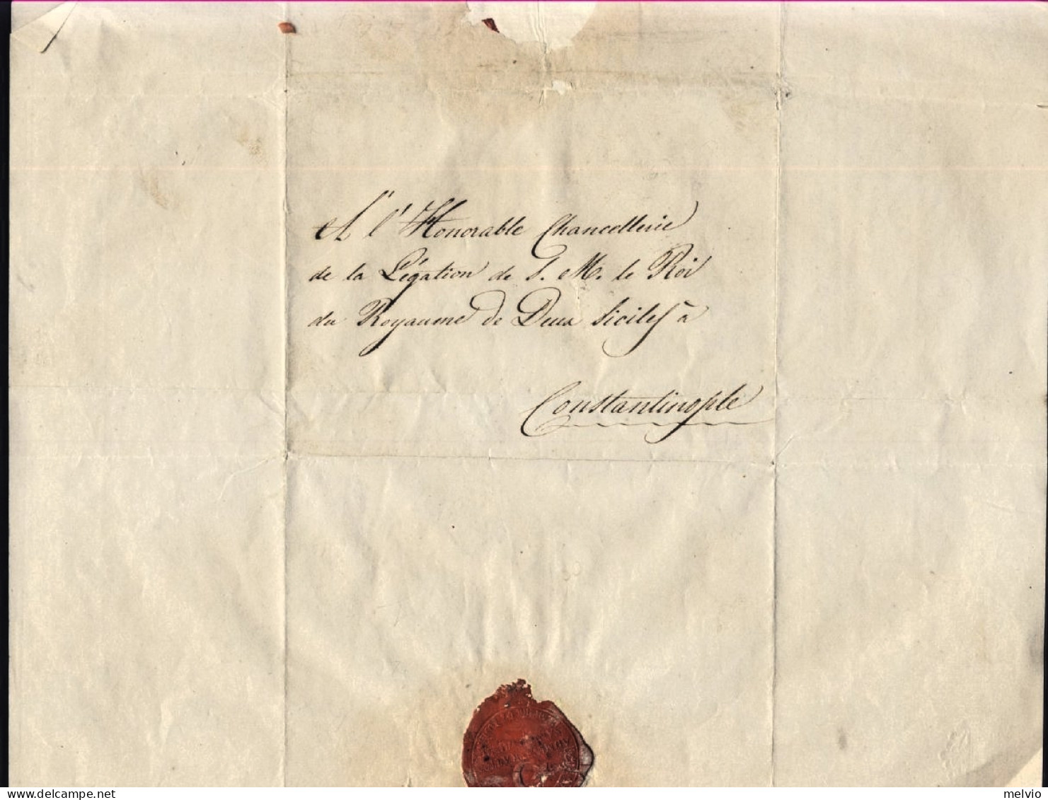 1846-Costantinopoli Lettera Dell'Intendenza Generale Della Sanita' Pubblica Dell - Documentos Históricos