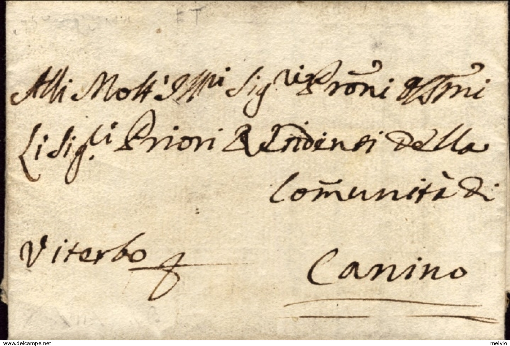 1750-Stato Pontificio Lettera Zi Priori Della Comunita' Di Canino Viterbo Nella  - Documentos Históricos