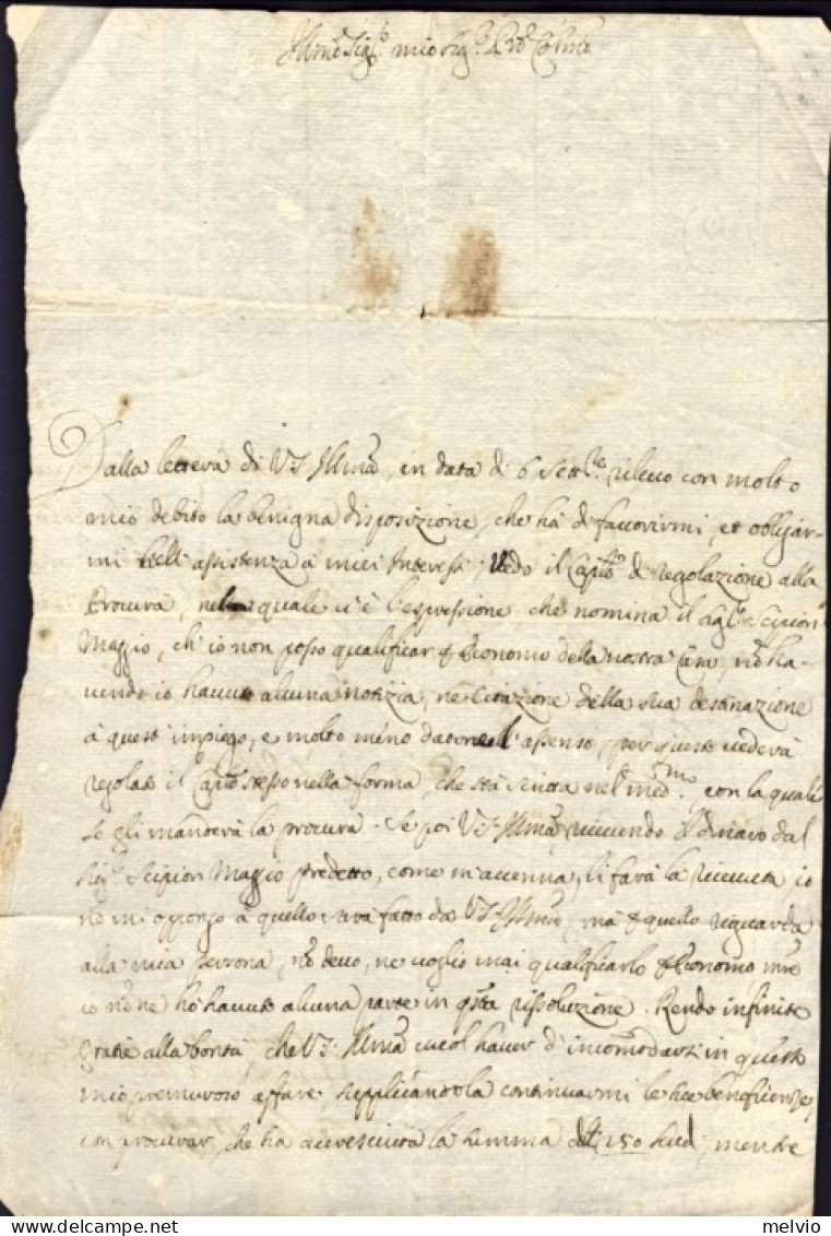 1709-Venezia 16 Settembre Lettera Di Carlo Maggio - Documentos Históricos
