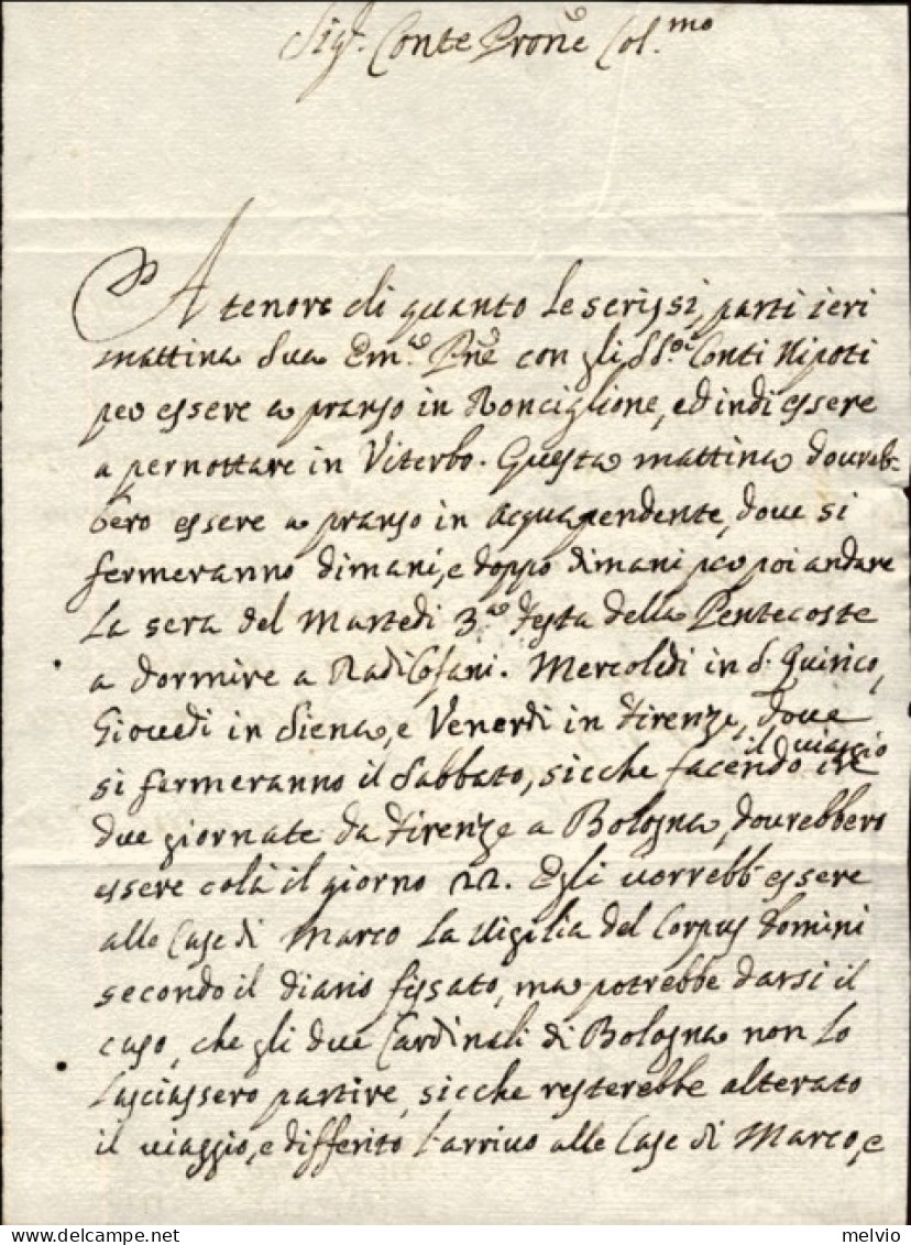 1780-Roma 14 Maggio Lettera Di Marc'Antonio Arrigoni - Documentos Históricos