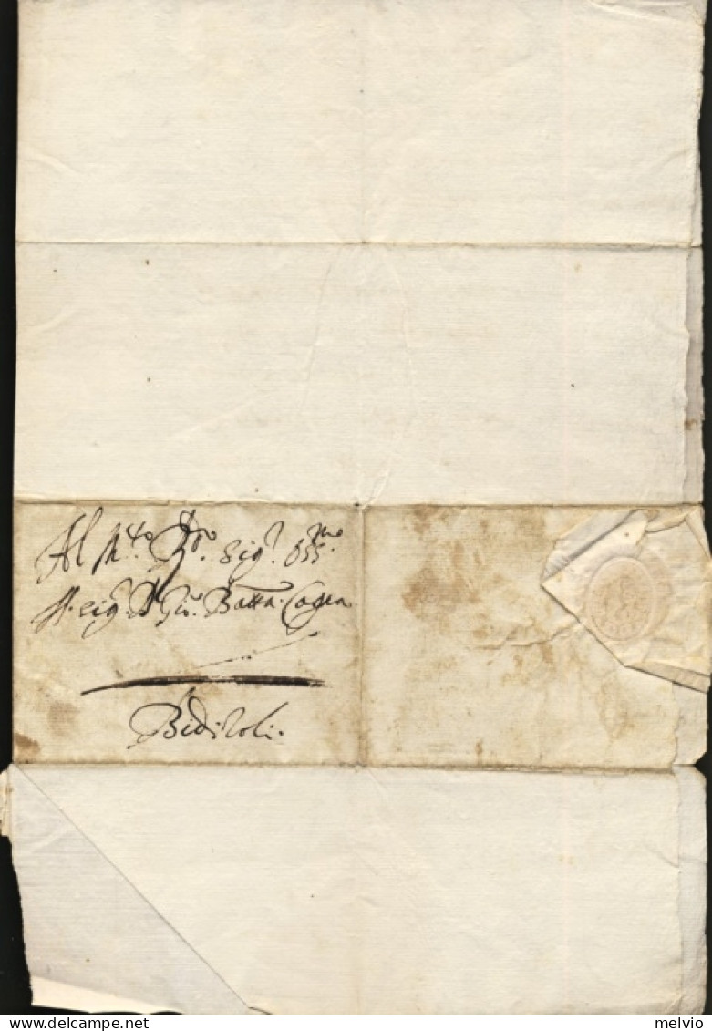 1658-Brescia 10 Luglio Lettera Di Giulio Rizzeri A Pietro Angelo Griffi A Breno - Documentos Históricos