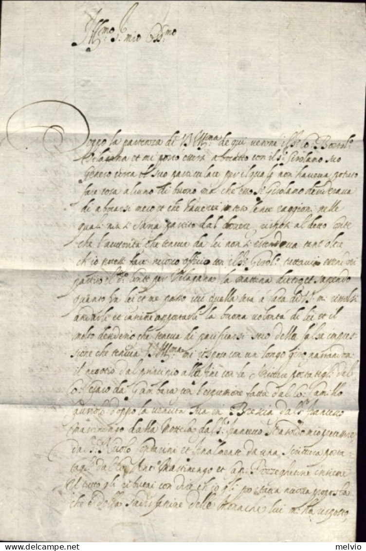 1623-Brescia 13 Settembre Lettera Di Giovanni Battista Porto - Historische Dokumente
