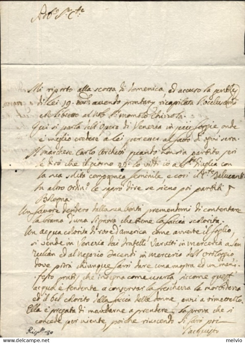 1792-Brescia 20 Maggio Lettera Di Francesco Uccelli - Historische Dokumente
