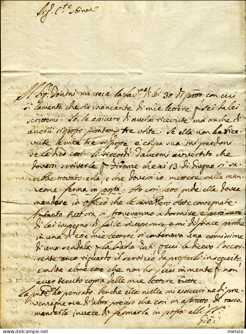 1792-lettera A Firma Di Francesco Uccelli Data In Brescia Il 8 Luglio - Historische Dokumente
