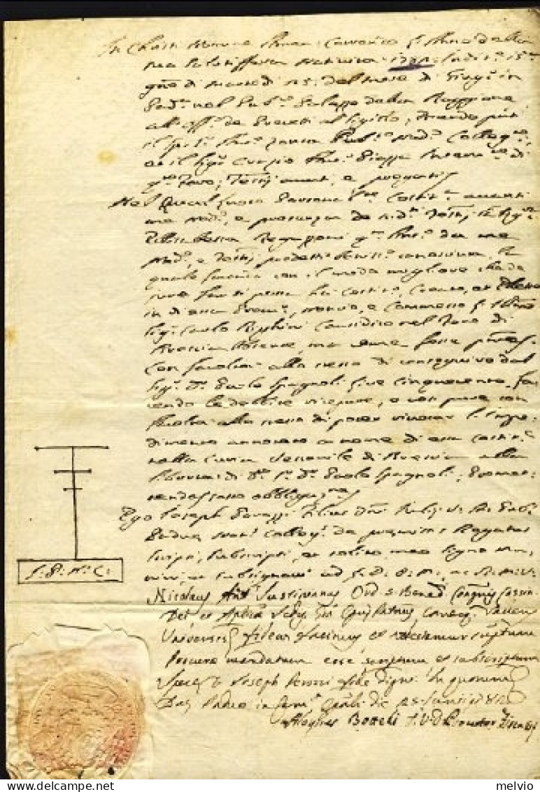 1782-documento Cardinale Niccolò Antonio Giustiniani Dato In Venezia Il 25 Giugn - Historische Dokumente