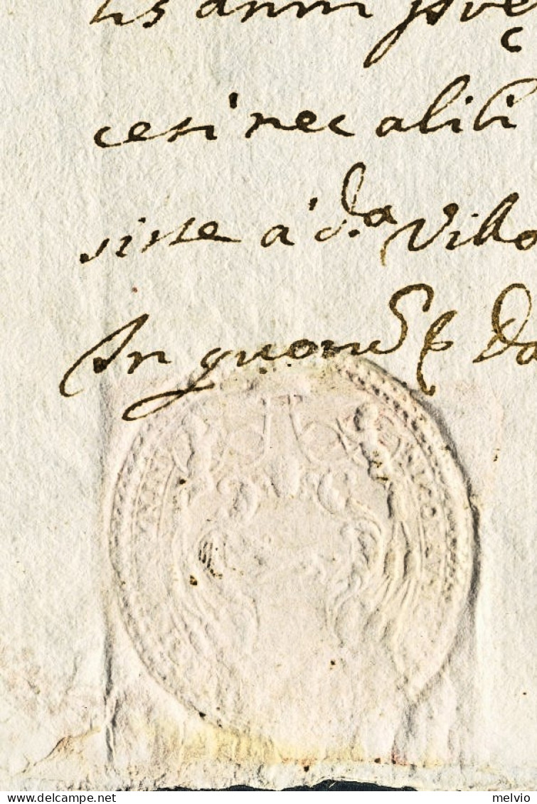 1696-documento Vicario Vescovile Giovanni Antonio Rodiano Dato In Borgo San Donn - Historische Dokumente