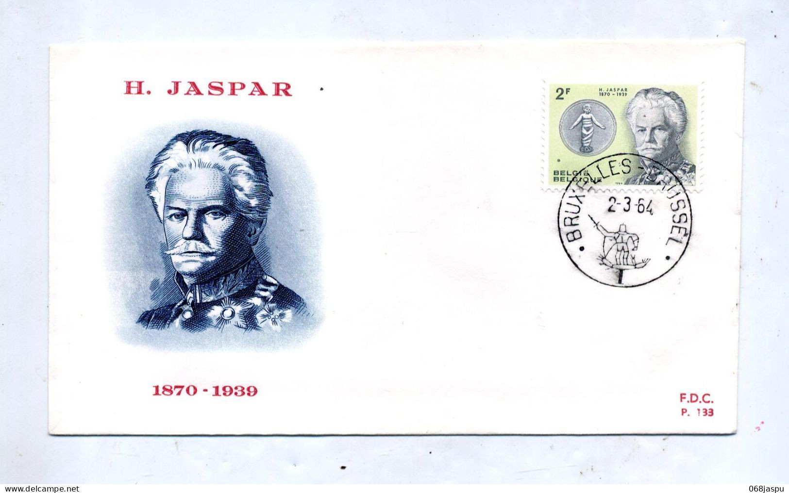 Lettre Cachet Bruxelles Jaspar - Storia Postale