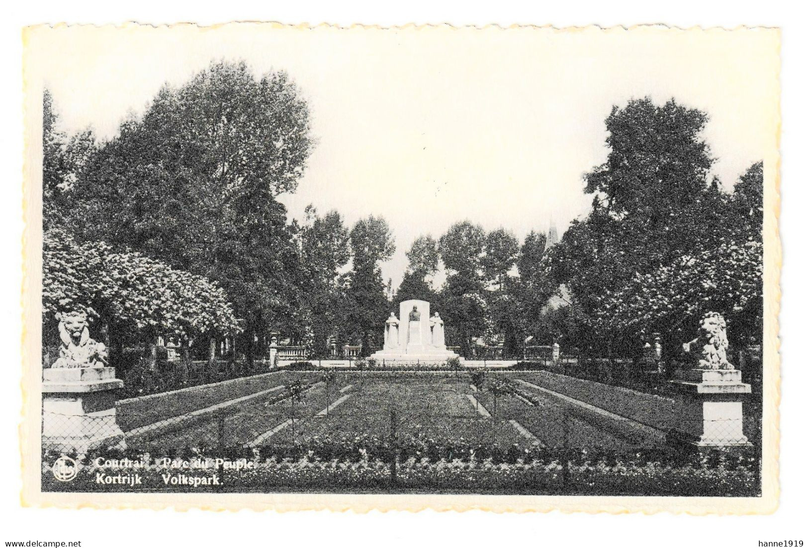 Kortrijk Volkspark 1937 Parc Du Peuple Courtrai Htje - Kortrijk