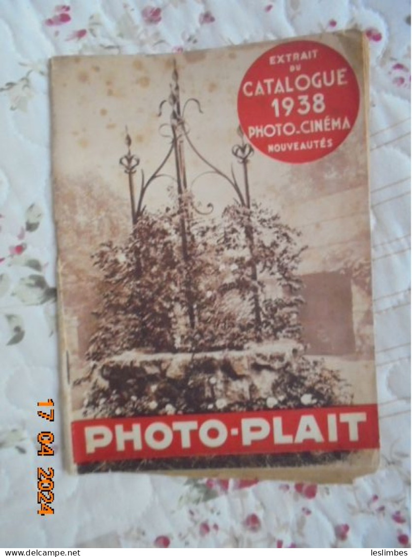 Photo Plait : Extrait Du Catalogue 1938 Photo-Cinema Nouveautes - Fotografia