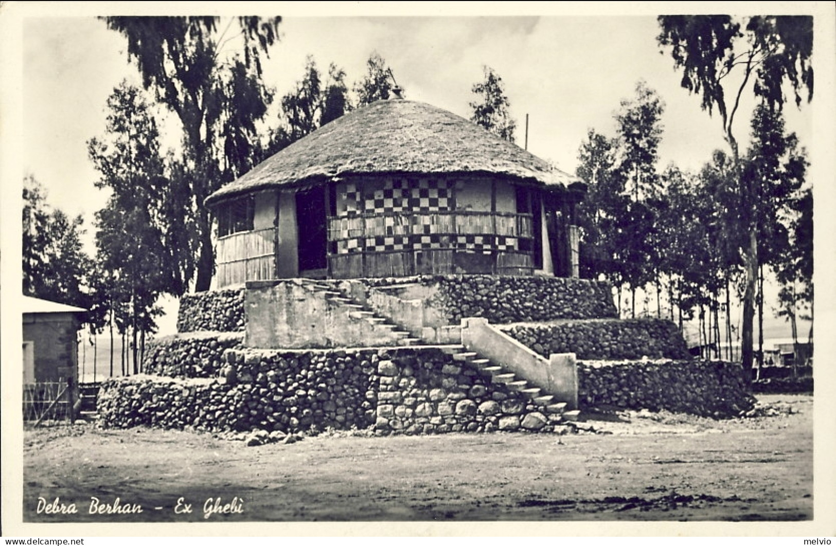 1937-Etiopia Cat.Sassone Euro 160 Cartolina Foto Debra Berhan-ex GhebI* Affr. 20 - Ethiopia