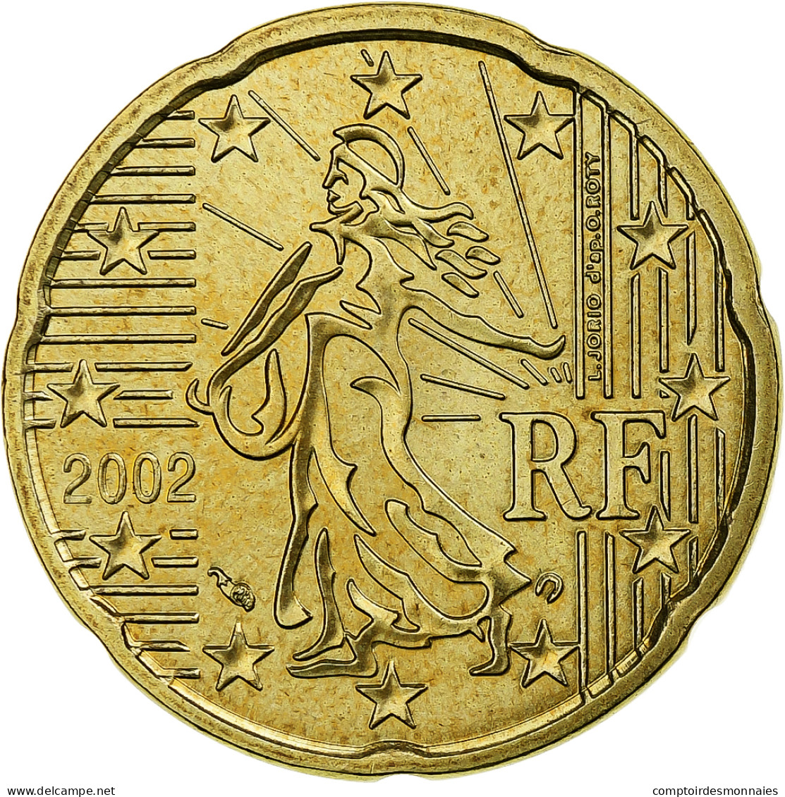 France, 20 Euro Cent, BU, 2002, MDP, Or Nordique, FDC, KM:1286 - Francia