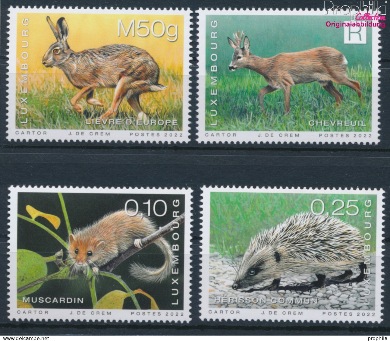 Luxemburg 2305-2308 (kompl.Ausg.) Postfrisch 2022 Tiere (10377547 - Nuovi